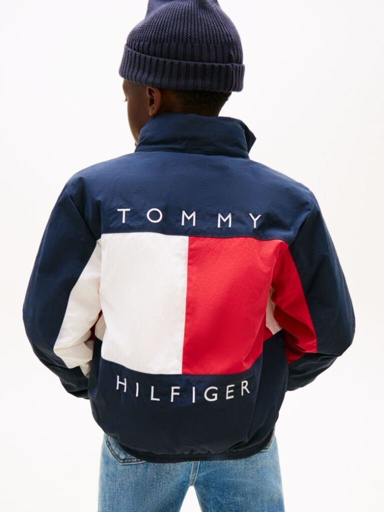 Blue Heritage Colour-Blocked Relaxed Jacket  Kids Unisex