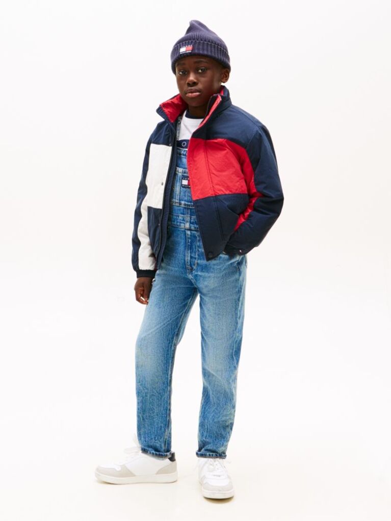 Blue Heritage Colour-Blocked Relaxed Jacket  Kids Unisex