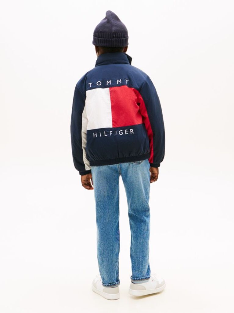 Blue Heritage Colour-Blocked Relaxed Jacket  Kids Unisex