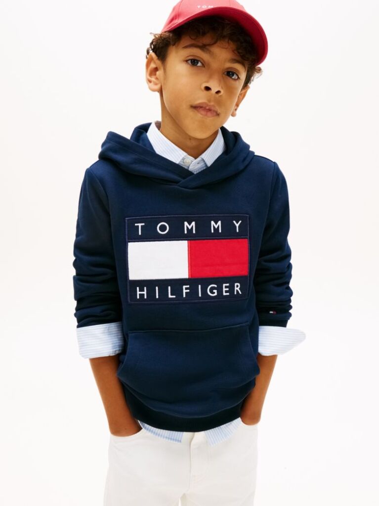 Μπλε Heritage Βαμβακερό Hoody Με Σημαία  Παιδί Unisex