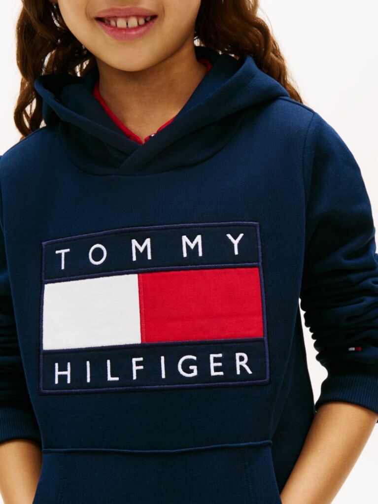 Μπλε Heritage Βαμβακερό Hoody Με Σημαία  Παιδί Unisex