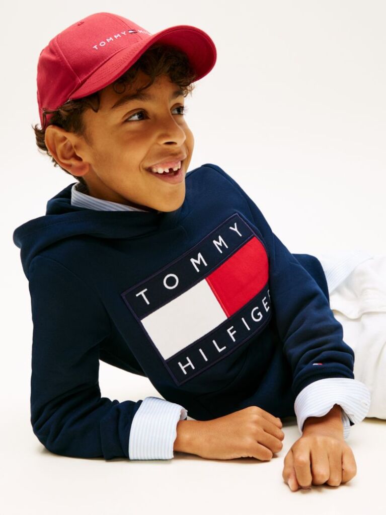Μπλε Heritage Βαμβακερό Hoody Με Σημαία  Παιδί Unisex