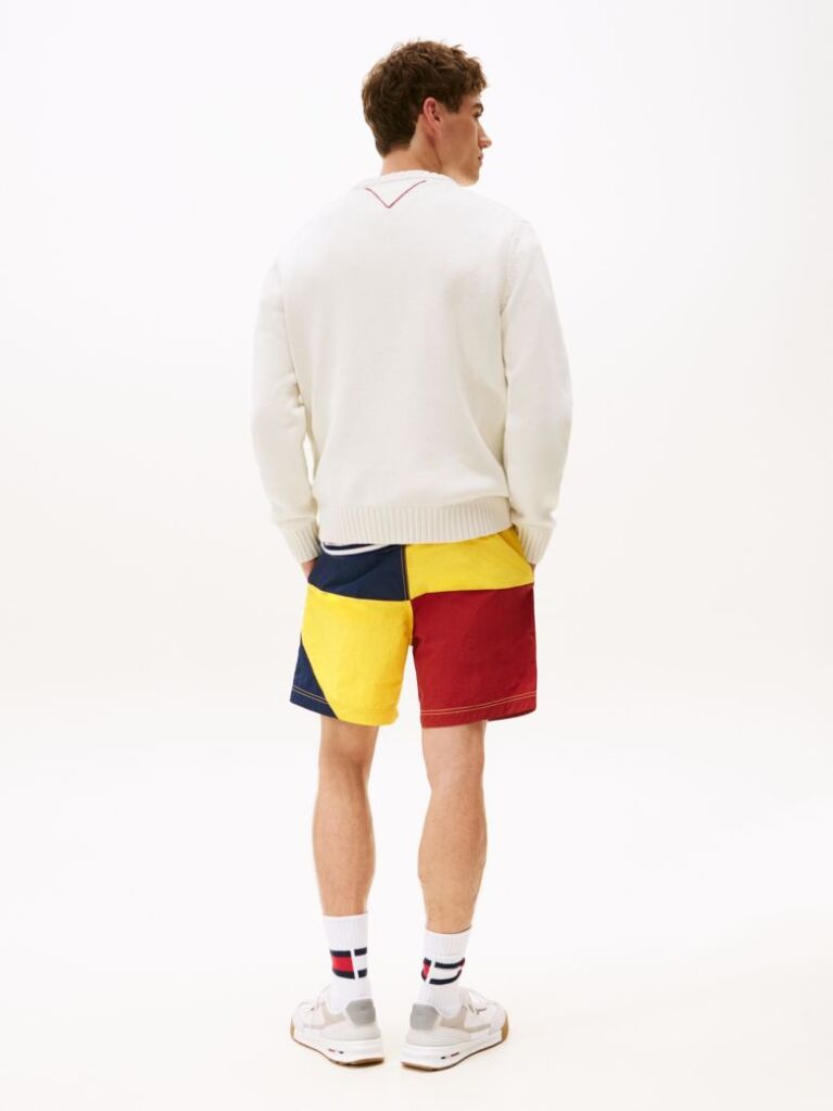 Beige Hilfiger Sailing Rib-Knit Intarsia Logo Jumper  Unisex