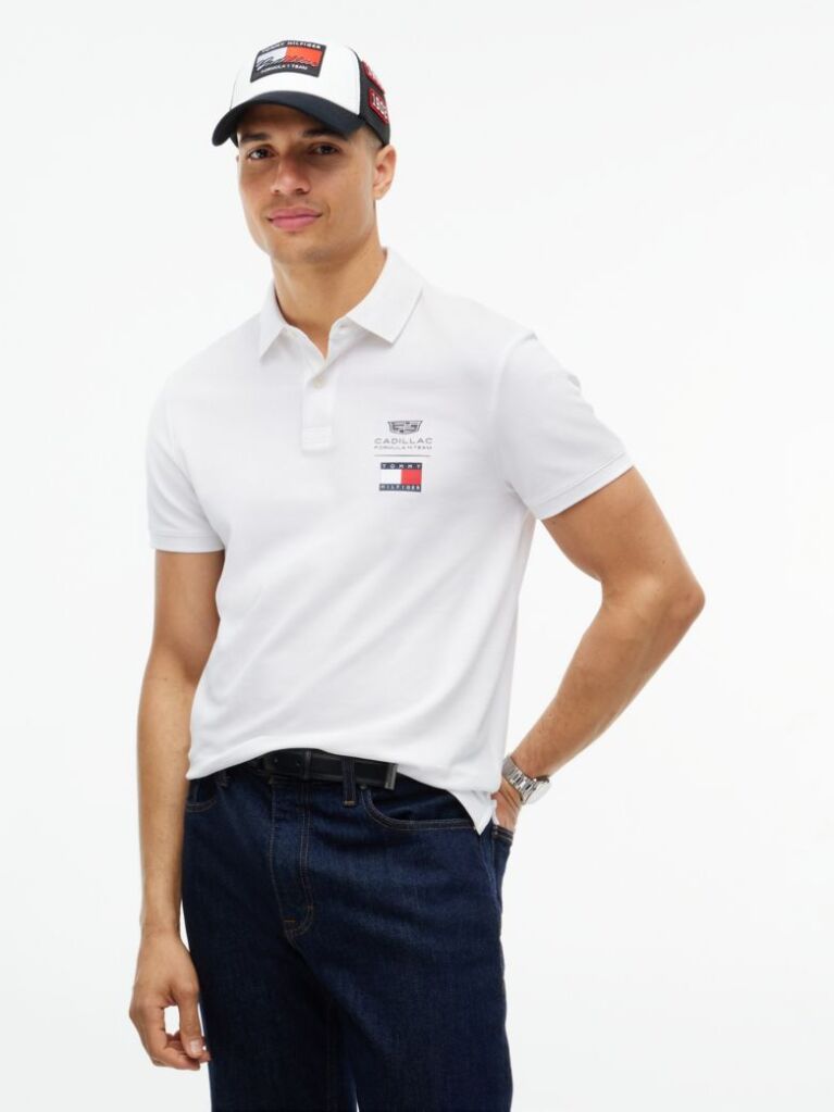 Άσπρο TH x Cadillac Formula 1® Μπλούζα Πόλο Με Λογότυπο  Unisex