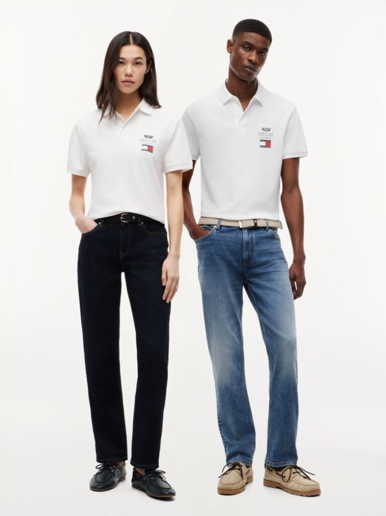 Άσπρο TH x Cadillac Formula 1® Μπλούζα Πόλο Με Λογότυπο  Unisex