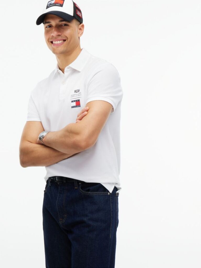 Άσπρο TH x Cadillac Formula 1® Μπλούζα Πόλο Με Λογότυπο  Unisex