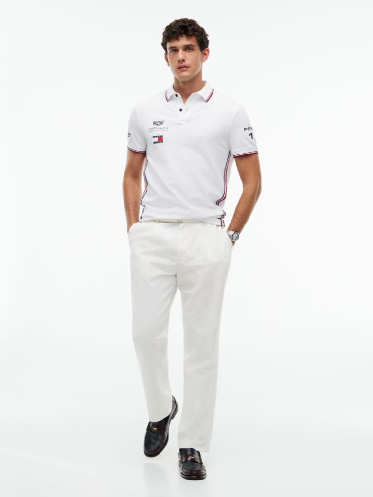 Άσπρο TH x Cadillac Formula 1® Team Pérez 11 Μπλούζα Πόλο  Unisex