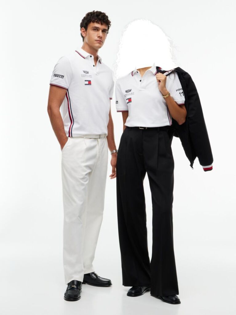 Άσπρο TH x Cadillac Formula 1® Team Pérez 11 Μπλούζα Πόλο  Unisex