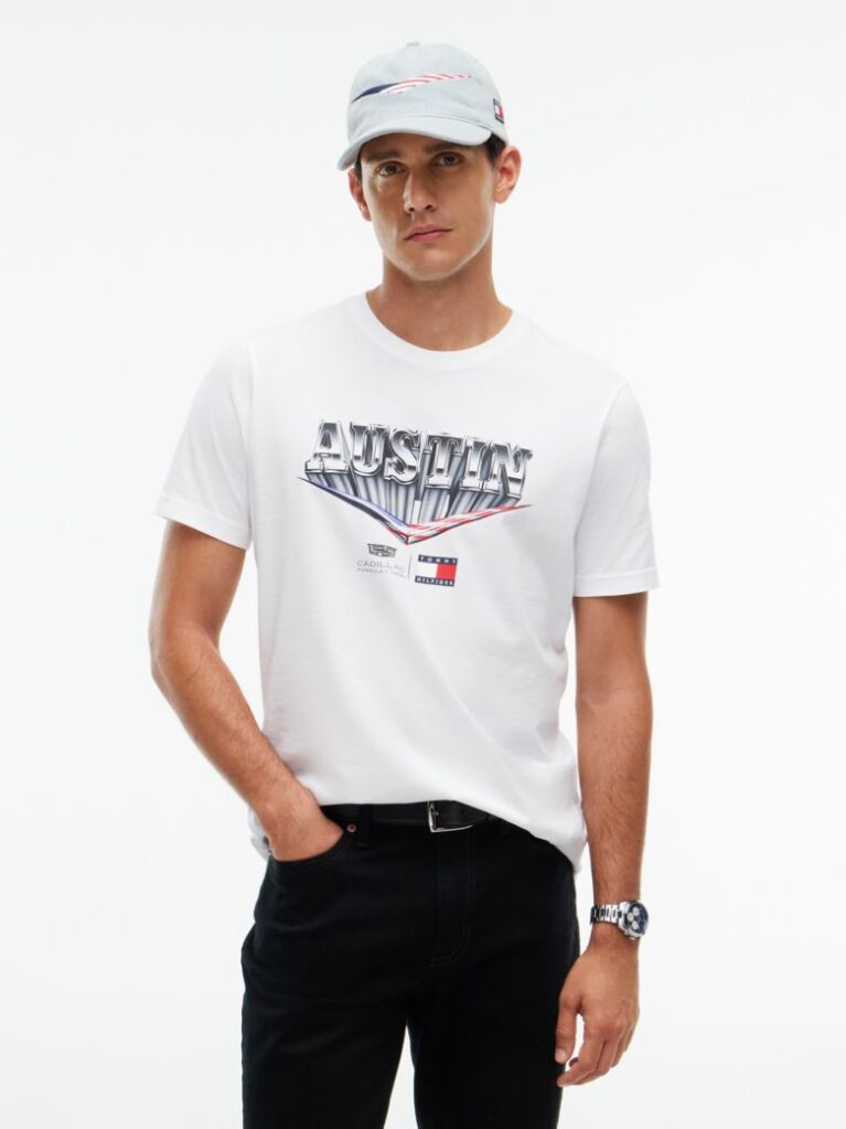 White TH x Cadillac Formula 1® Team Austin T-Shirt  Unisex