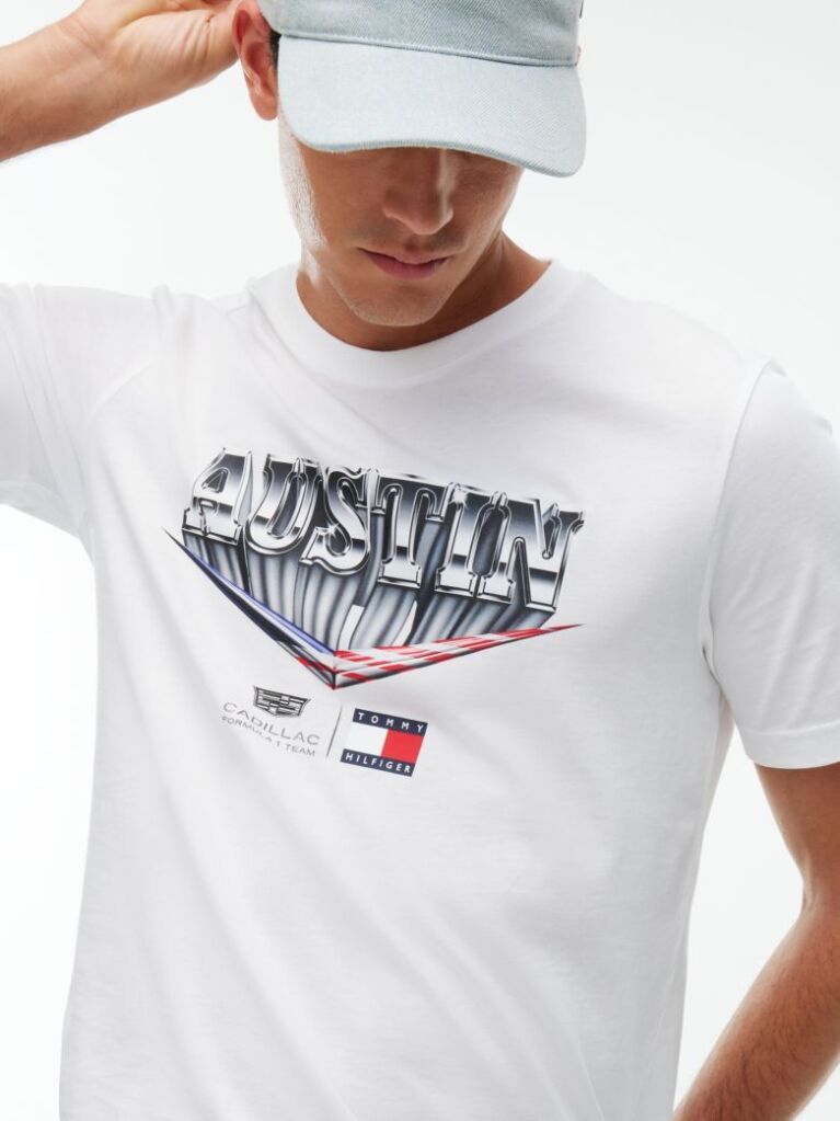 White TH x Cadillac Formula 1® Team Austin T-Shirt  Unisex