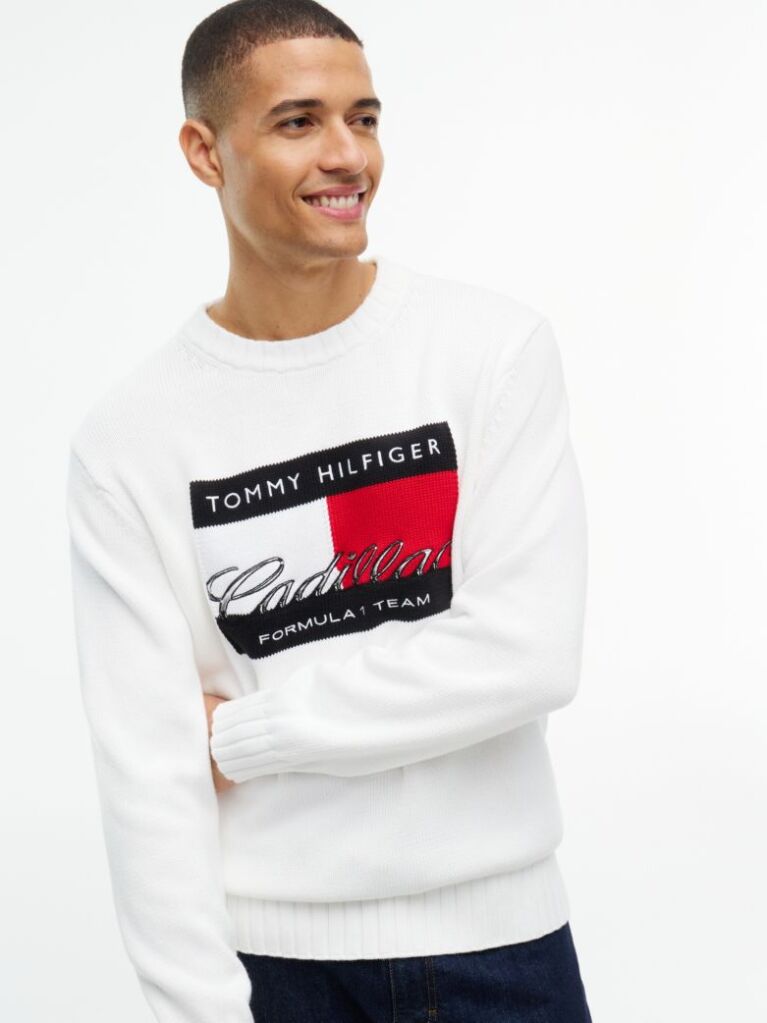 Άσπρο TH x Cadillac Formula 1® Team Πουλόβερ Με Λογότυπο  Unisex