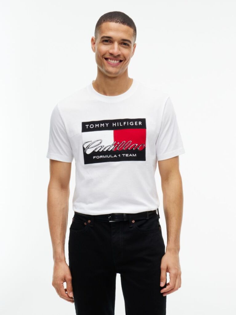 White TH x Cadillac Formula 1® Team Logo Jersey T-Shirt  Unisex