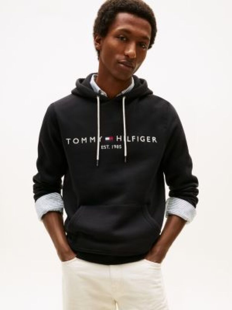 Black Logo Flex Fleece Hoody  Men