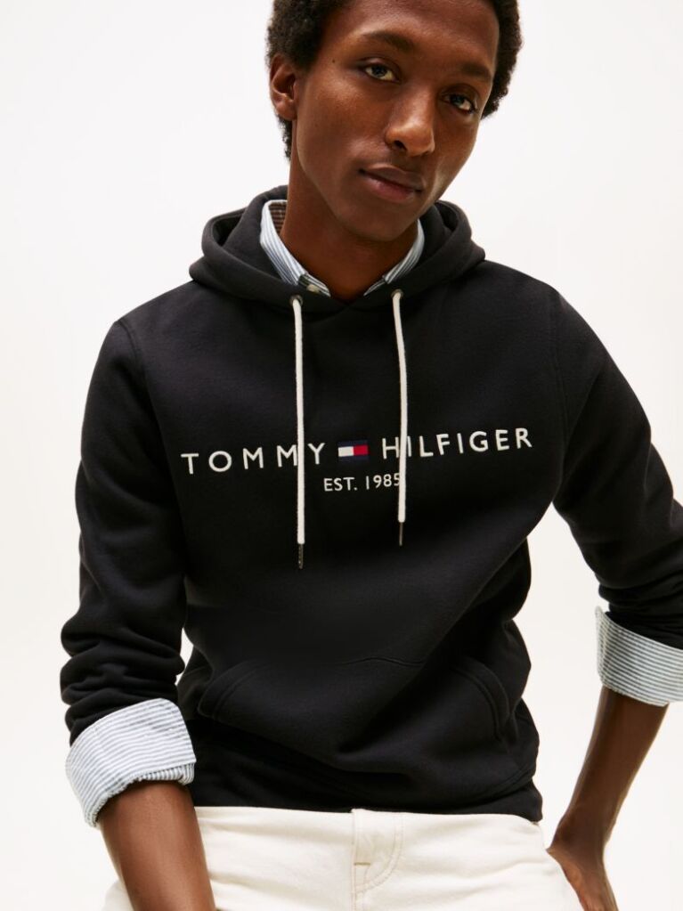 Black Logo Flex Fleece Hoody  Men
