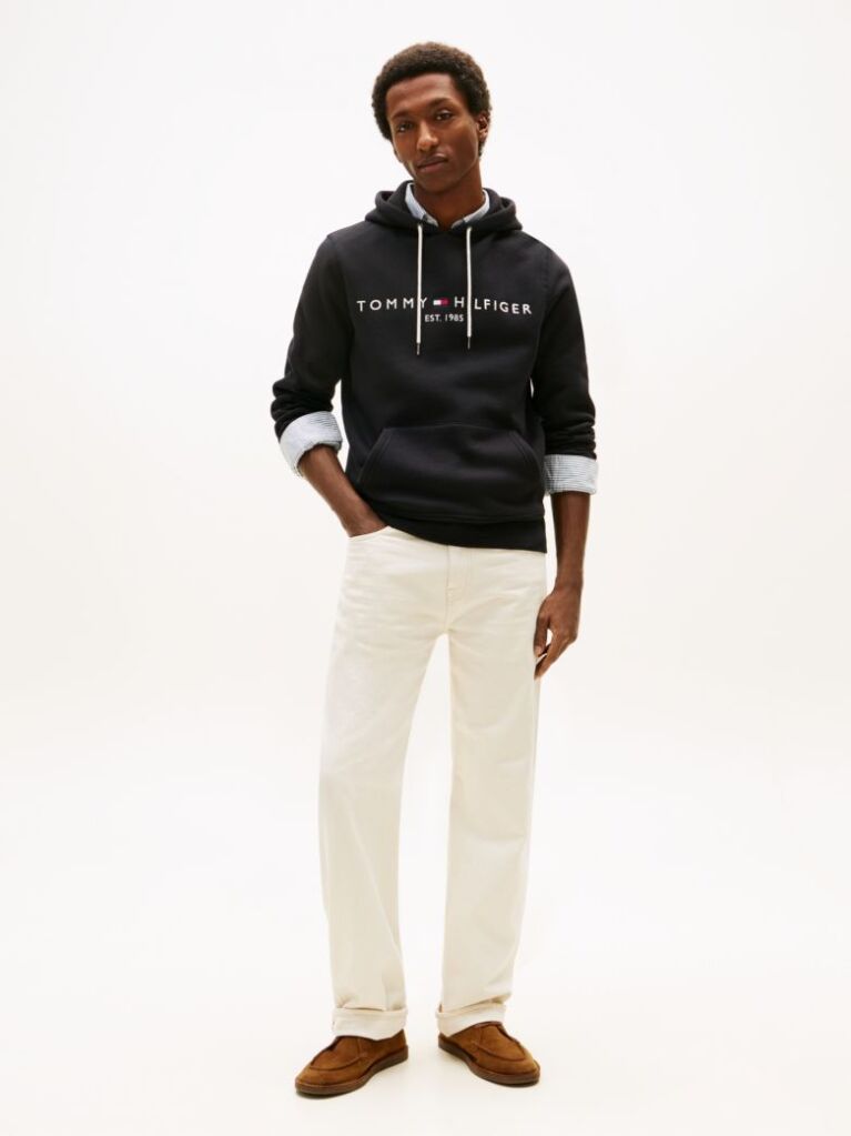 Black Logo Flex Fleece Hoody  Men