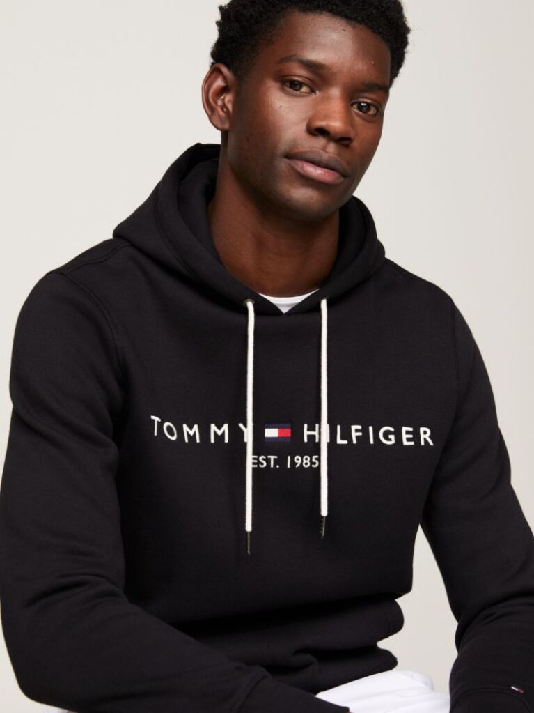 Black Logo Flex Fleece Hoody  Men