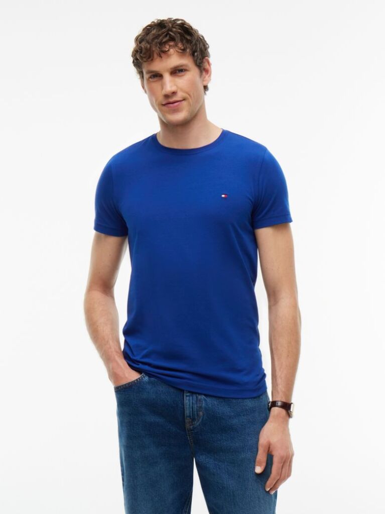 Μπλε T-Shirt Με Extra Slim Γραμμή  Άνδρες