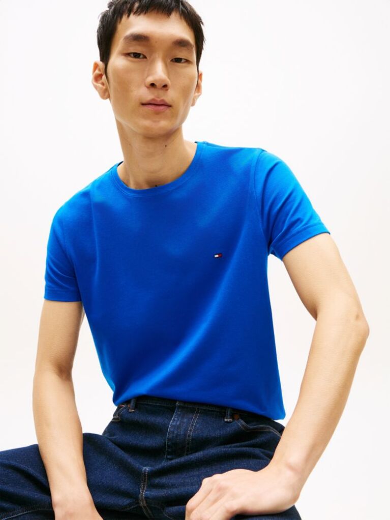 Μπλε T-Shirt Με Extra Slim Γραμμή  Άνδρες