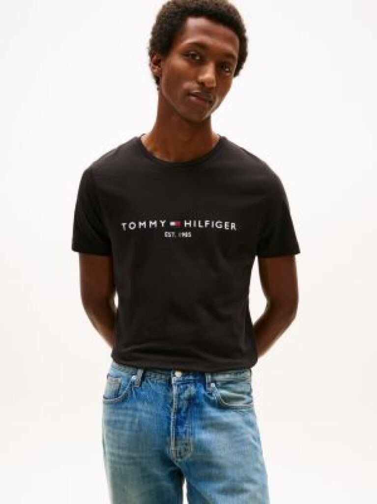 Μαύρο T-Shirt Με Λογότυπο  Άνδρες