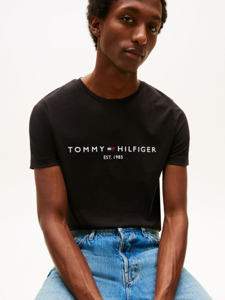 Μαύρο T-Shirt Με Λογότυπο  Άνδρες
