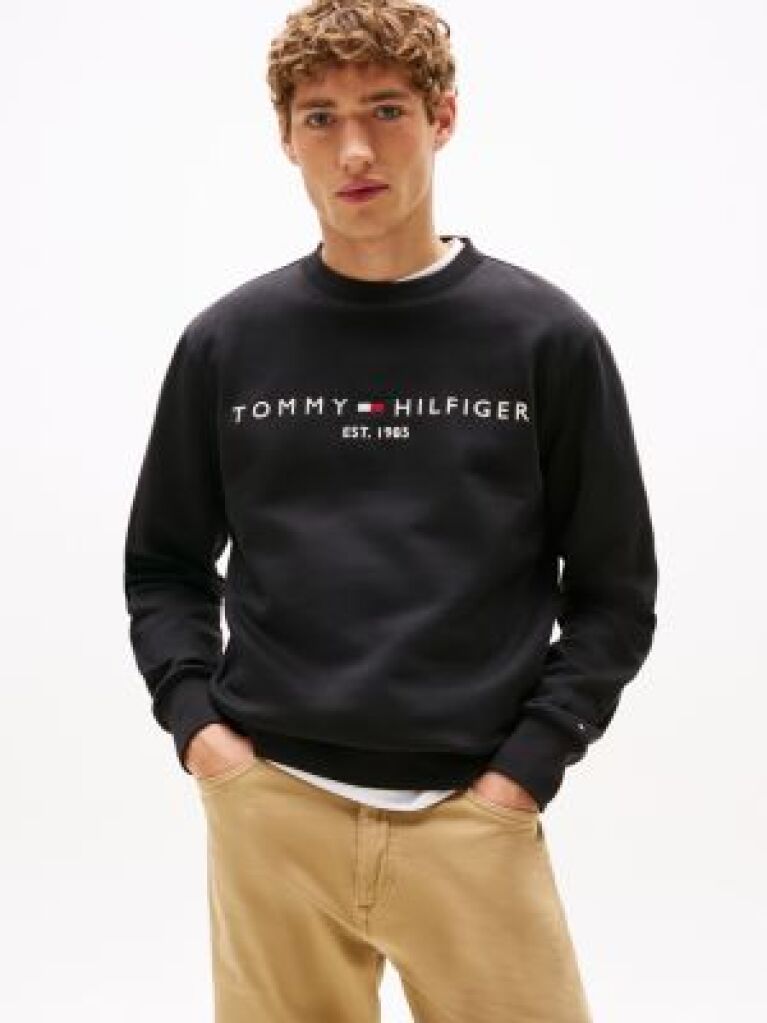 Black TH Flex Logo Sweatshirt  Men