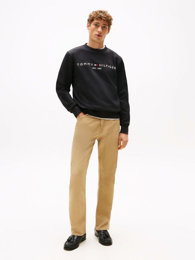 Black TH Flex Logo Sweatshirt  Men