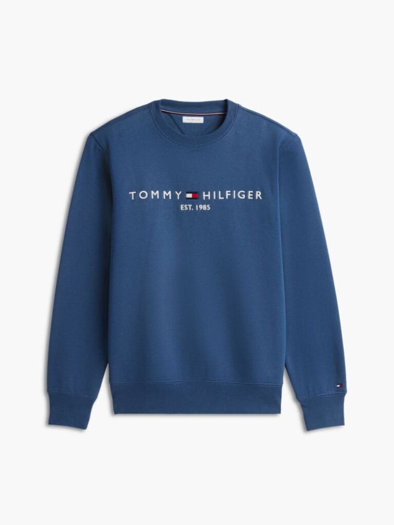 Blue TH Flex Logo Sweatshirt  Men