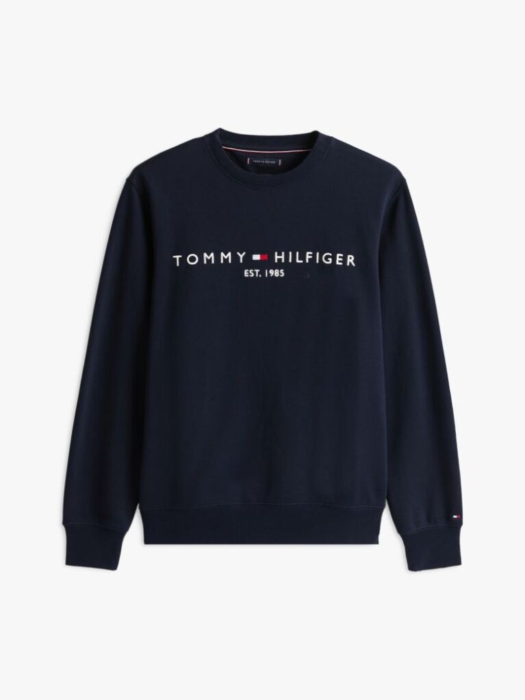 Blue TH Flex Logo Sweatshirt  Men