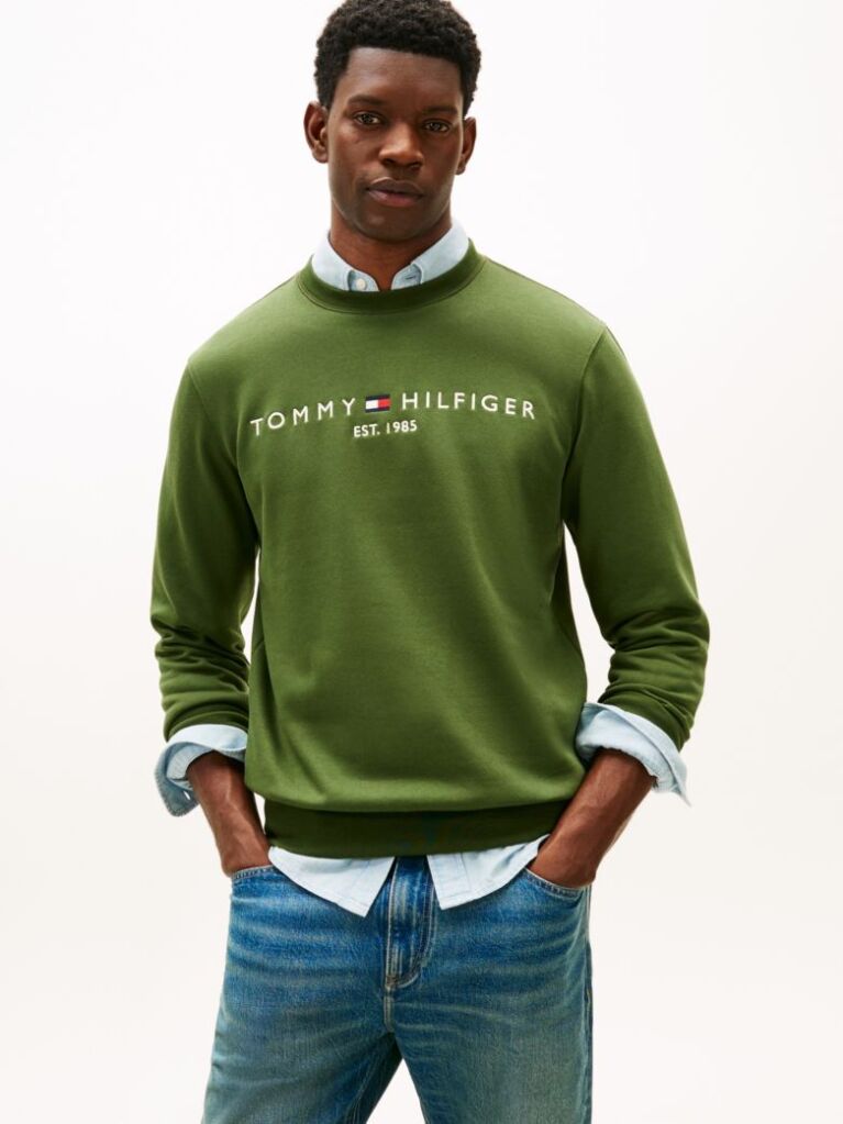 Green TH Flex Logo Sweatshirt  Men
