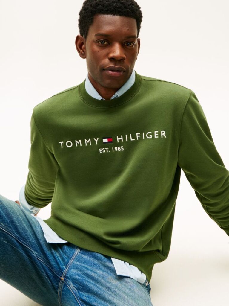 Green TH Flex Logo Sweatshirt  Men