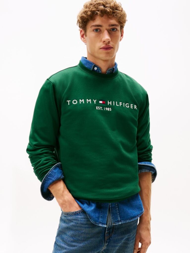 Green TH Flex Logo Sweatshirt  Men