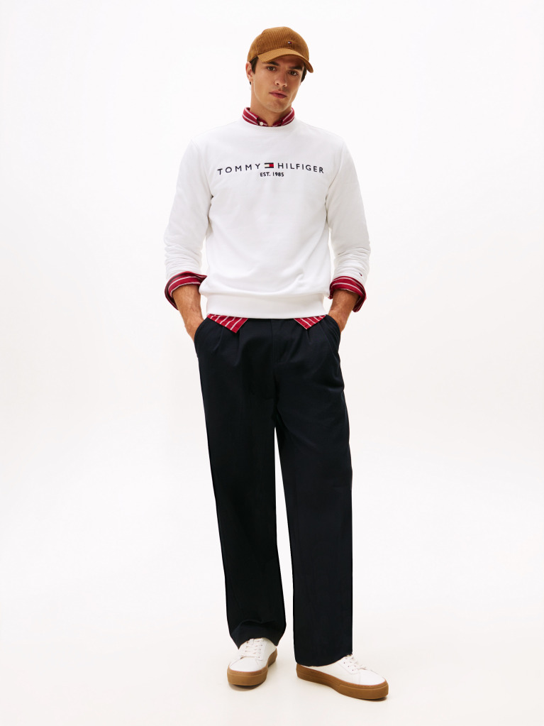 White TH Flex Logo Sweatshirt  Men