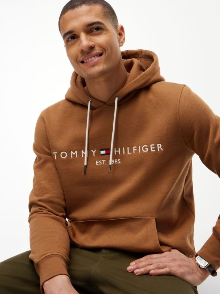 Καφέ Flex Hoody Με Λογότυπο  Άνδρες