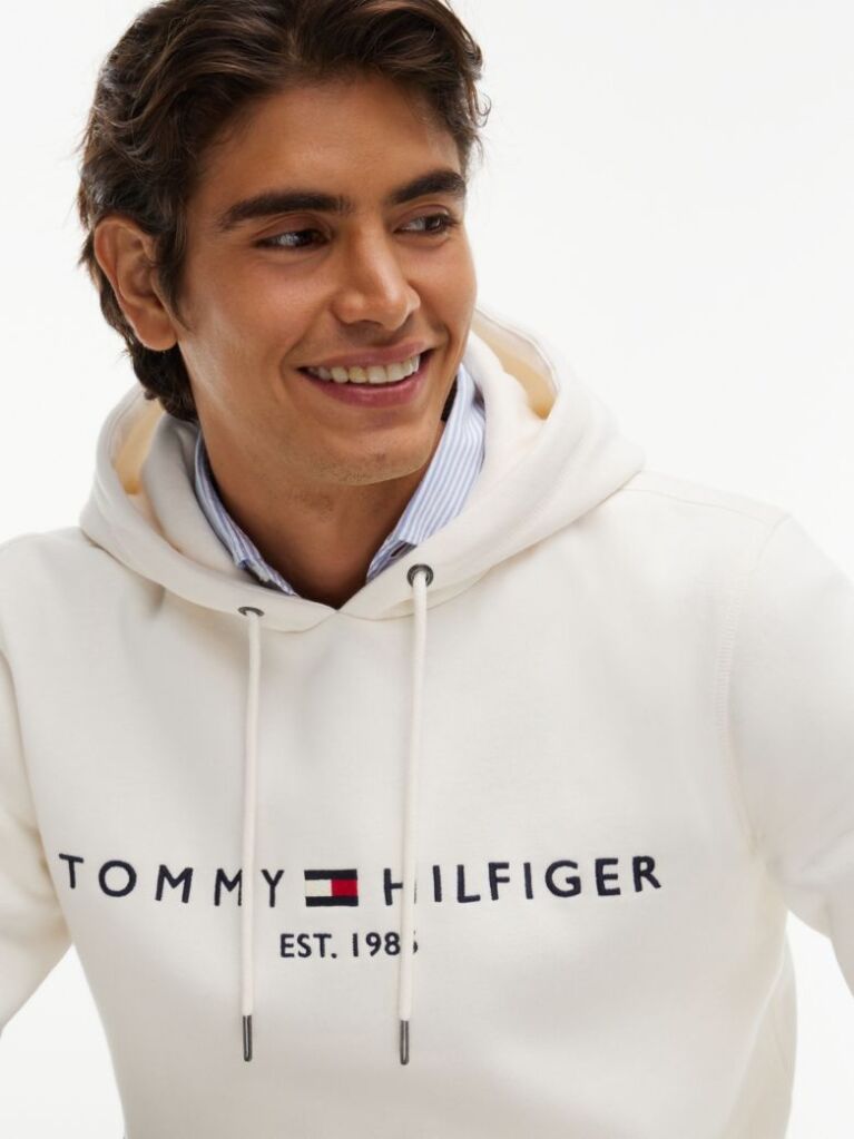 Μπεζ Flex Hoody Με Λογότυπο  Άνδρες
