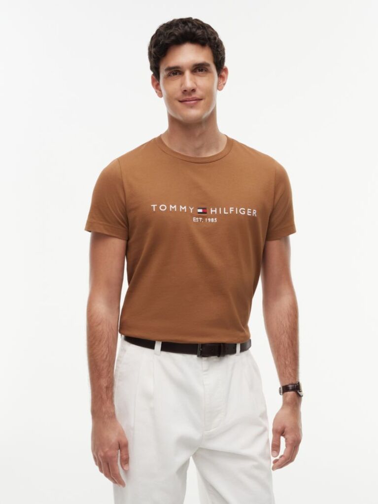 Καφέ T-Shirt Απο Οργανικό Βαμβάκι  Άνδρες