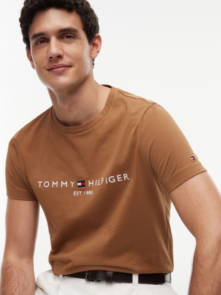 Καφέ T-Shirt Απο Οργανικό Βαμβάκι  Άνδρες