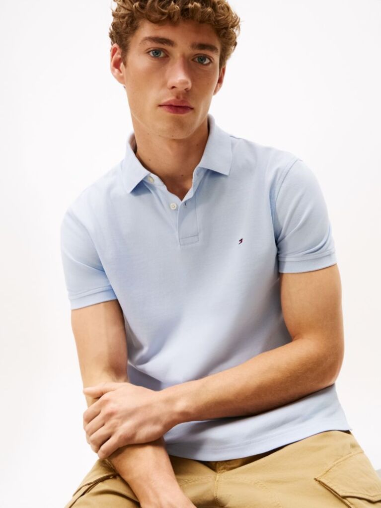 Blue 1985 Organic Cotton Regular Fit Polo  Men