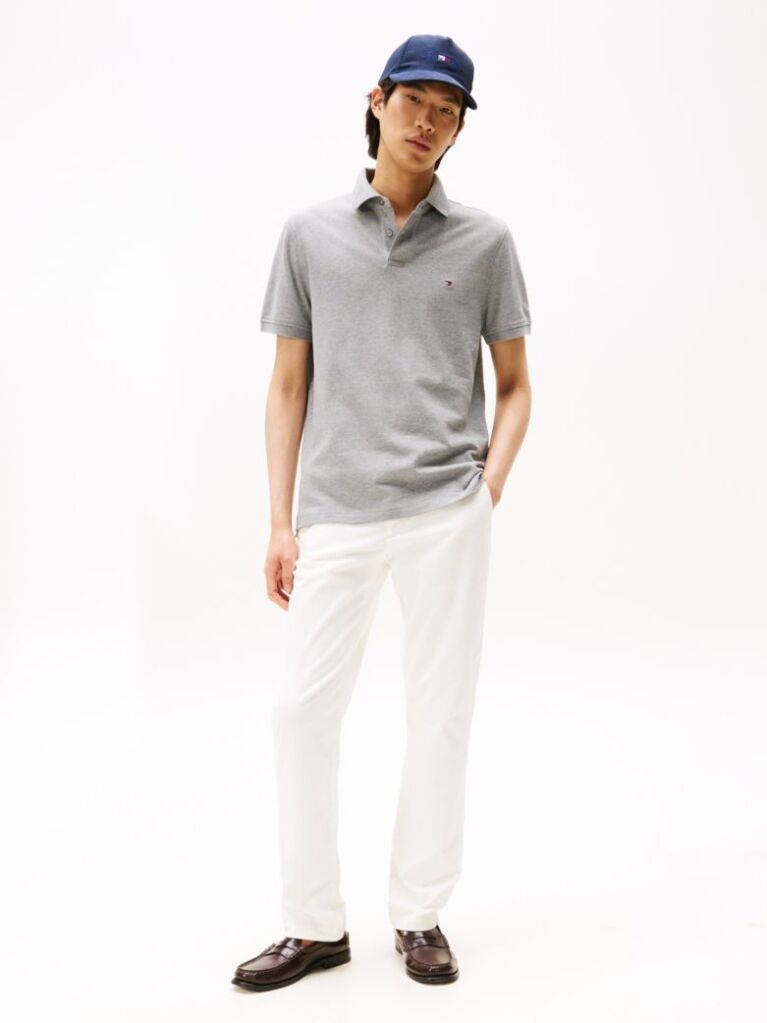 Grey 1985 Organic Cotton Regular Fit Polo  Men