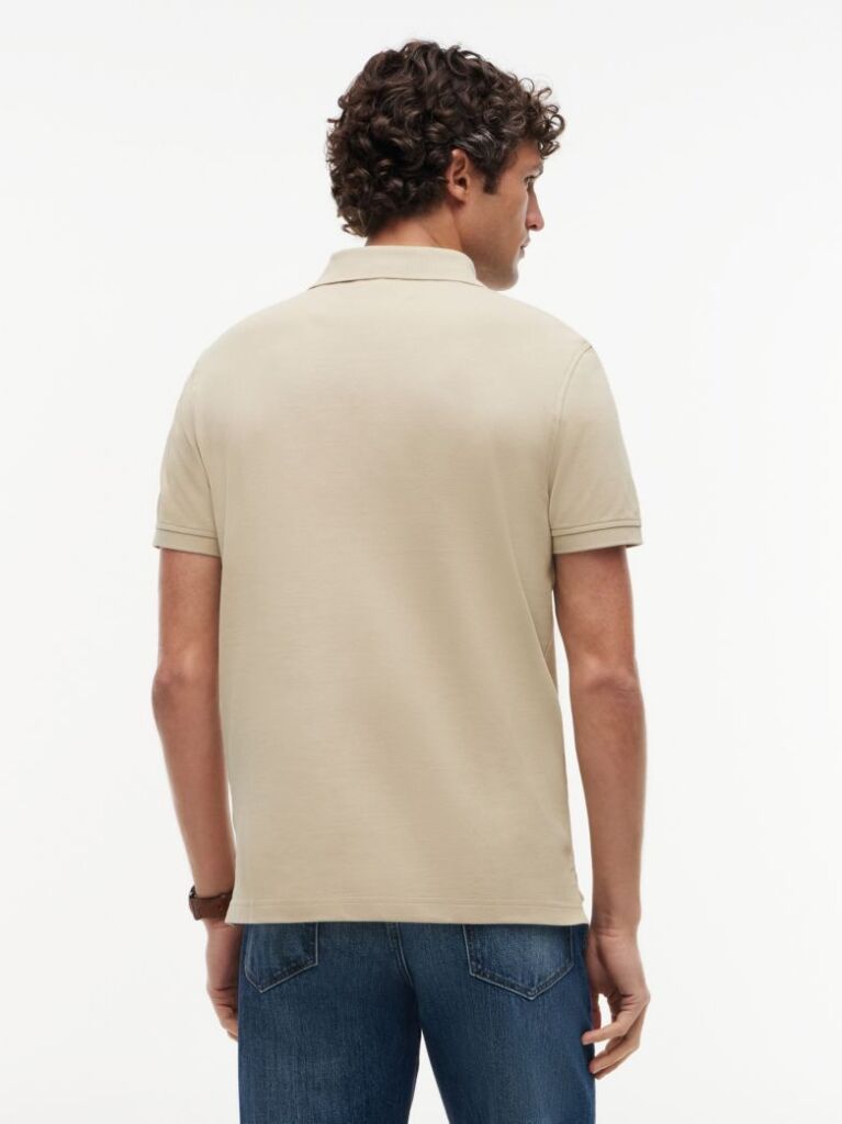 Beige 1985 Organic Cotton Regular Fit Polo  Men