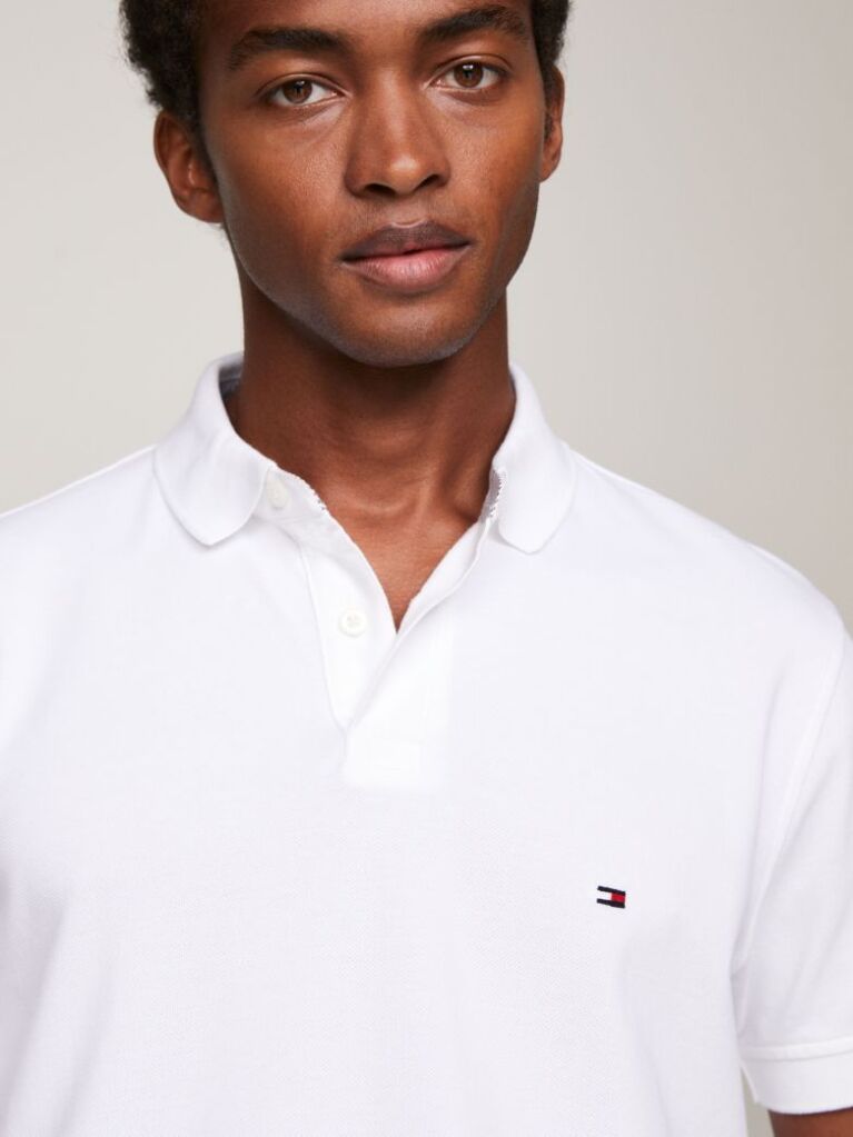 White 1985 Organic Cotton Regular Fit Polo  Men