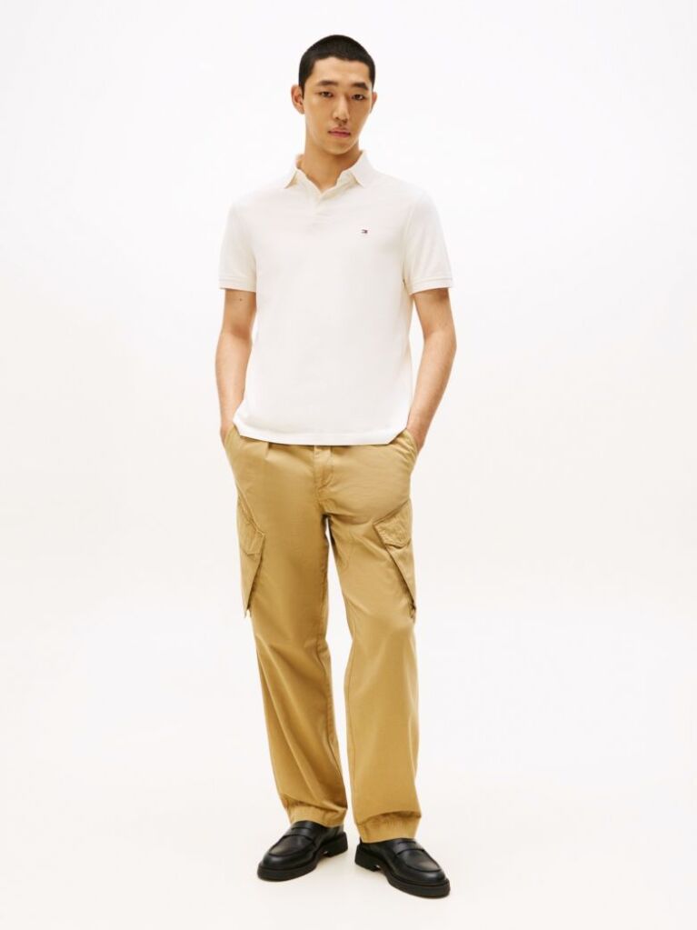 White 1985 Organic Cotton Regular Fit Polo  Men