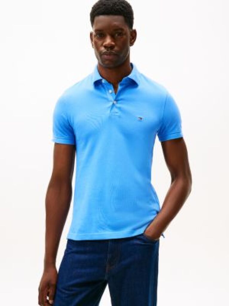 Blue 1985 Organic Cotton Slim Fit Polo  Men