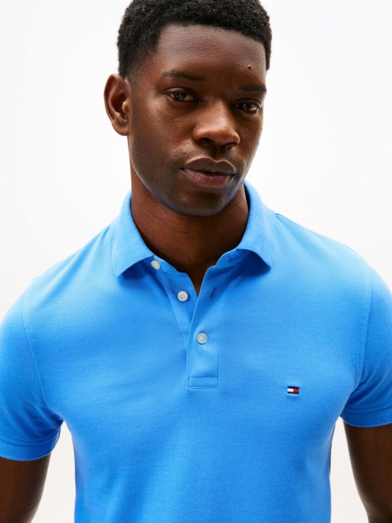 Blue 1985 Organic Cotton Slim Fit Polo  Men