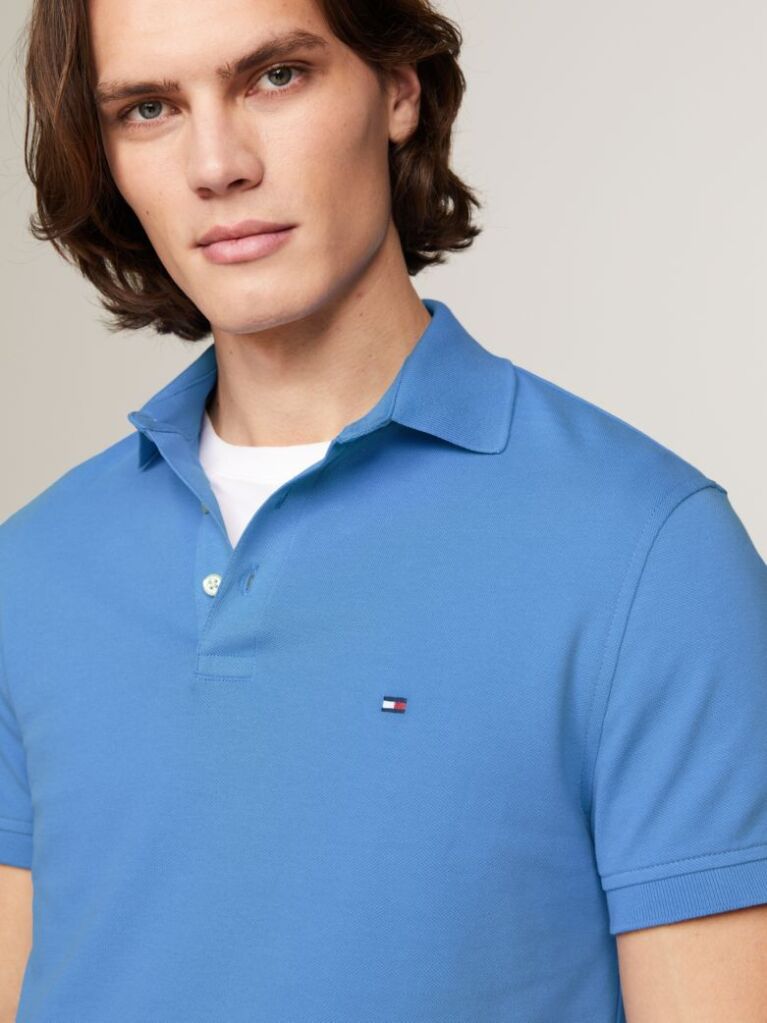 Blue 1985 Organic Cotton Slim Fit Polo  Men
