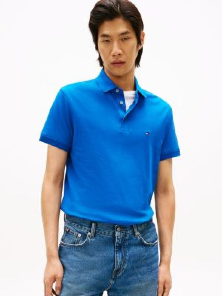 Blue 1985 Organic Cotton Slim Fit Polo  Men