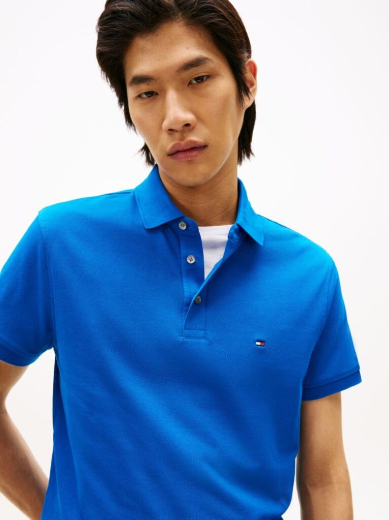 Blue 1985 Organic Cotton Slim Fit Polo  Men