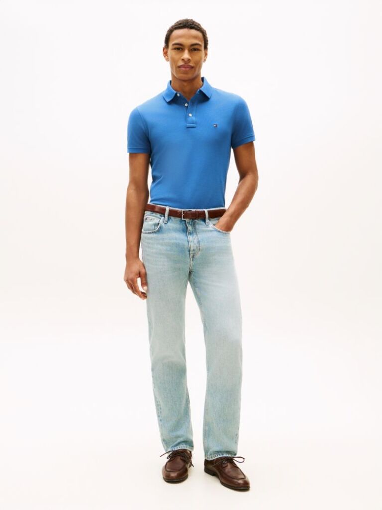 Blue 1985 Organic Cotton Slim Fit Polo  Men