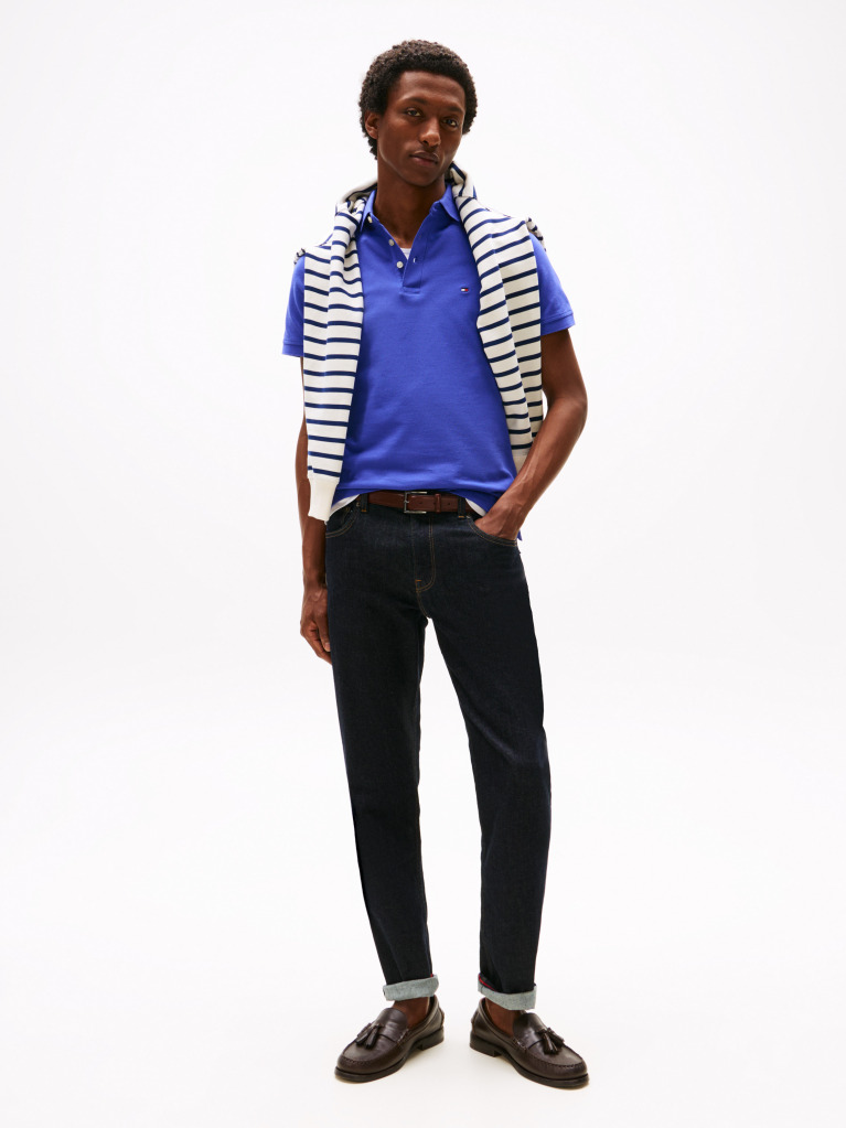 Blue 1985 Organic Cotton Slim Fit Polo  Men