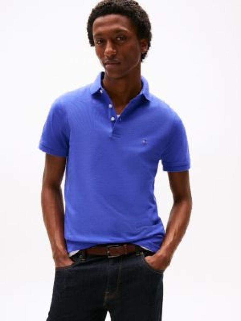 Blue 1985 Organic Cotton Slim Fit Polo  Men