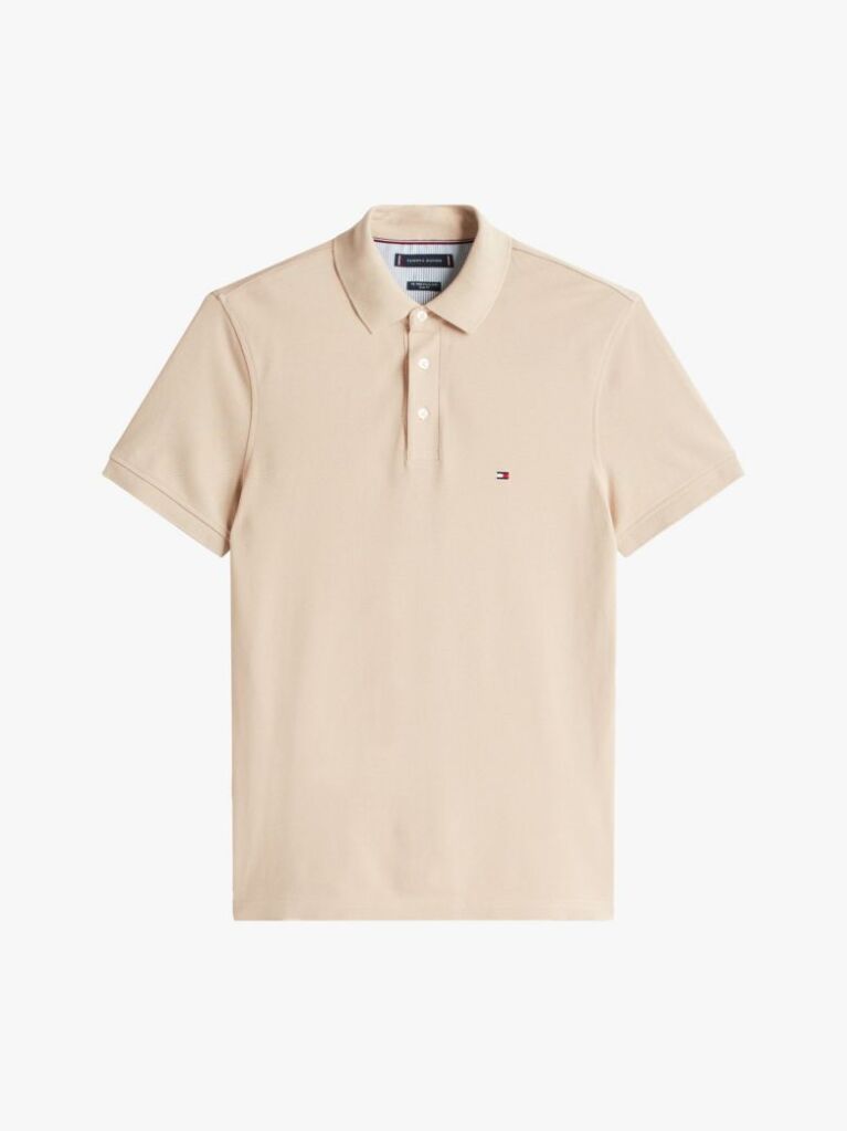Beige 1985 Organic Cotton Slim Fit Polo  Men
